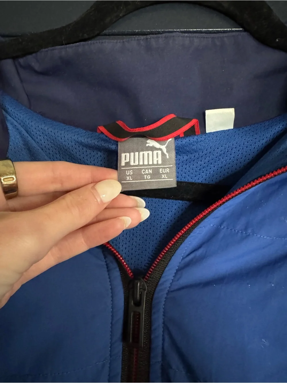 PUMA Scuderia Ferrari Anorak Windbreaker Men’s XL Blue Red